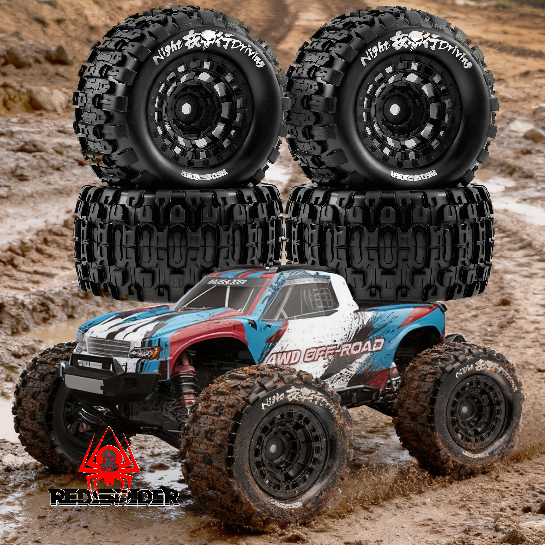 Rc Tire Foam Insert - 100mm RC Car Rubber off-road Tires