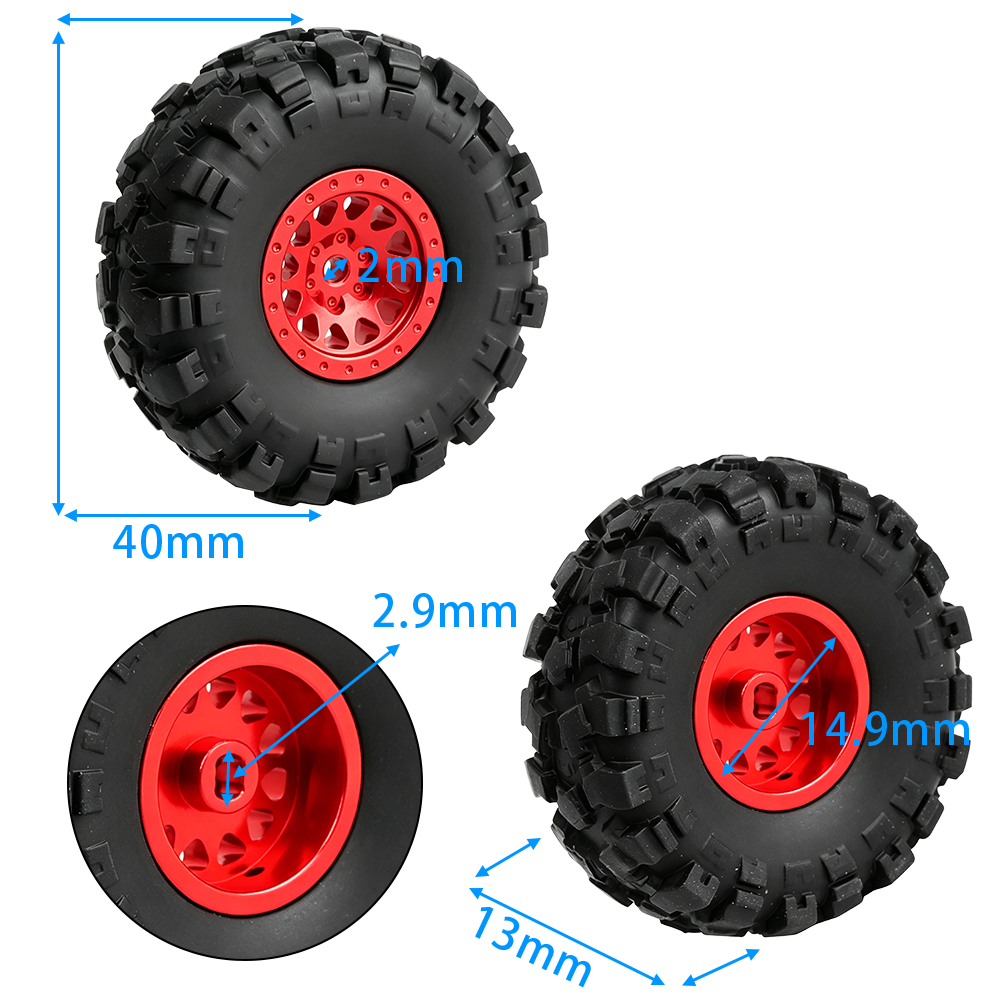 4PCS Wheel Tires With Metal Wh - Rc Tire Foam Insert review and price